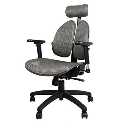 YT.JYUERI Relax Comfortably Safe Office Chair, Ergonomic Table and Chair with Adjustable Headrest and 3D Armrest, Lumbar Support and Black Wheels