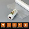 Vacuum Food Sealer Rolls, for Sous Vide Bags,Commercial Grade Plastic, Vac Storage & Seal, Airtight Saver, Store Meal, Microwave & Freezer Safe (