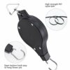 Yotako 3 Pcs Hanging Basket Pulley, Hanging Plant Pulley Retractable Hanger Adjustable Heavy Duty Plant Pulley Hook with 3Pcs White Ceiling Hooks