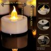 YiYFiT Classic LED Tea Lights Candles,12-Pack Flameless Tealight Candles Battery Candles Flickering Fake Candles for Christmas,Halloween,Party,Fe