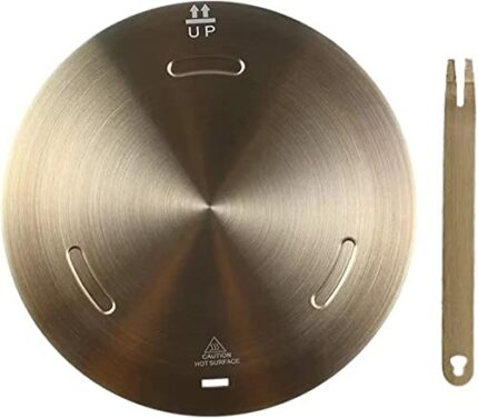 Heat Diffuser Plate for Gas Electronic Stove, Softifund Cooking Induction Adapter Simmer Plate with Remove Handle for Milk Coffee Cookware 7.9inc