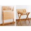 ZXYWW Wooden Computer Desk with Drawers, Folding Compact Study Desk Writing Desk, Computer Workstation Ideal for Home & Office