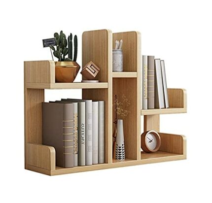 BCLGCF Desktop Bookshelf Desk Storage Organizer, Display Shelf Rack Countertop Bookcase, Open Shelves for Bedroom Living Room Office, Home Decor