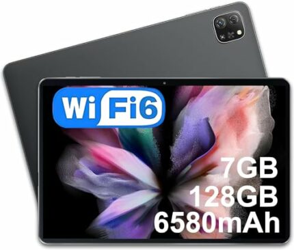 OSCAL 10 Inch Tablet Android 12 Tablets Pad70 WiFi, 7GB+128GB/TF 1TB, Quad Core, 1280×800 HD+ IPS Screen, 6580mAh, 13MP+8MP Camera, Wi-Fi 6, Scre