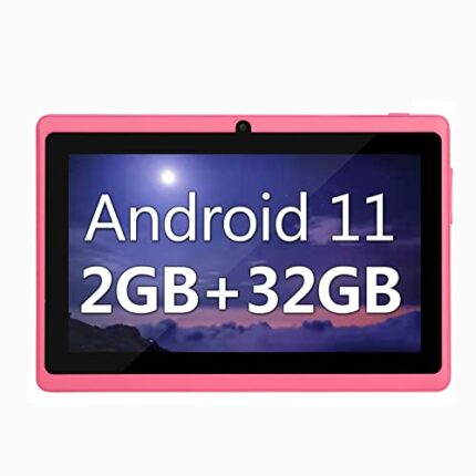 Haipky 7 Inch Google Android 11.0 Tablet PC, 2GB RAM+32GB ROM, Quad Core, Dual Cameras, 1024x600 HD Screen, WiFi, Bluetooth, GMS, Gift for Adult
