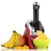 Yonanas 988RD Deluxe Frozen Dessert Maker Premium Chrome Design Dairy Fruit Soft Serve is Vegan Alternative to Ice Cream BPA Free Dishwasher Safe