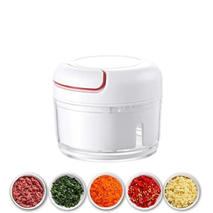 Mini Manual Pull Food Chopper,Hand Pull String Vegetable Chopper Onion Chopper Shredder Kitchen Food Processors Crusher Garlic Chopper for Meat,S
