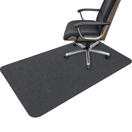 corpuwn Office Rolling Chair Mat for Hard Floor, 55"x35" Computer Desk Chair Mat, Easy Rolling Anti-Wrinkle Floor Protector Mat, Large Home Tile