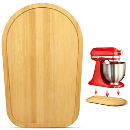 Bamboo Mixer Slider Mat, Kitchen Appliance Slider Compatible with Kitchenaid 4.5-5 Qt Tilt-Head Stand Mixer, Mixer Mover Sliding Caddy Tray, Kitc