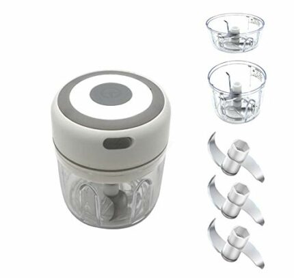 Electric Mini Garlic Chopper, Seasoning and Spice Chopper, Portable Ice Crusher Food Processor, Used for Chilli Pepper Vegetable Nut Meat