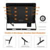 100W Security Lights Outdoor Motion Sensor, 10000LM PIR LED Floodlights 6500K Cold White IP66 Waterproof Outside Lights with Sensor Black Shell,