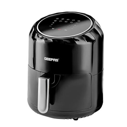 Geepas Vortex 3.5L Digital Air Fryer - 10-in-1 Air Fryer with Touchscreen, 60 Minutes Timer & Non-Stick Basket - Oil Free Fat Free Toaster Oven -