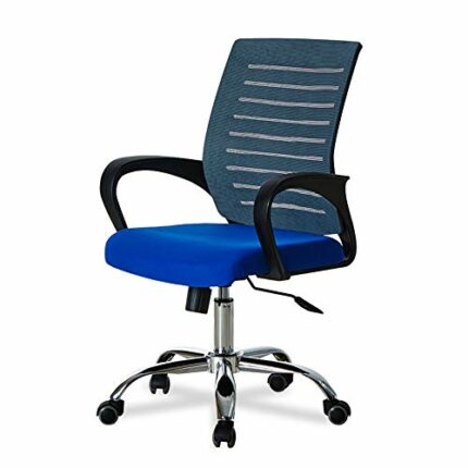 Adjustable Rotating Office Chair Comfortable Mid-back Mesh Home Office Chair Mesh Upholstered Seat Pan Can Rotate 360 Degrees Office Desk Chair