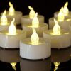 YiYFiT Classic LED Tea Lights Candles,12-Pack Flameless Tealight Candles Battery Candles Flickering Fake Candles for Christmas,Halloween,Party,Fe