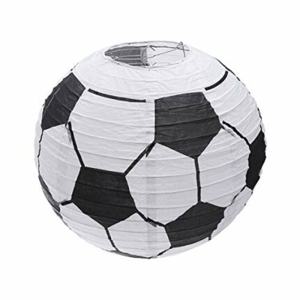 Mobestech 10Inch Kids Paper Lantern Hanging Lantern Football Night Light LED Light Decor for Party Cosplay Home Garden