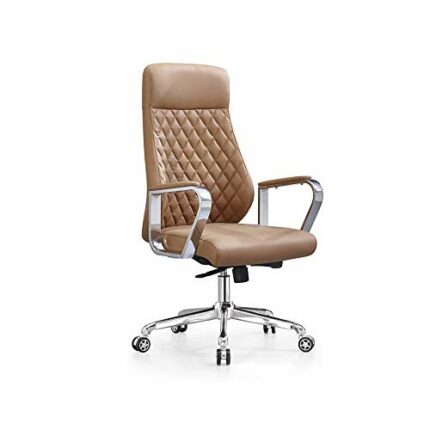 XJWWW-URG Chair Computer Office Chair Bearing Weight 150kg Chair Lumbar Support Lifting Swivel Chair Brown Desk Chairs URG