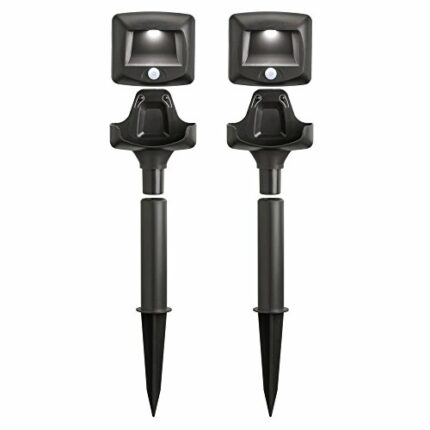 Mr. Beams MB572 Outdoor Wireless Battery-Powered 35 Lumens LED Path Light with Motion Sensor, 2-Pack, Dark Brown