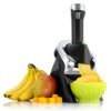 Yonanas 988RD Deluxe Frozen Dessert Maker Premium Chrome Design Dairy Fruit Soft Serve is Vegan Alternative to Ice Cream BPA Free Dishwasher Safe