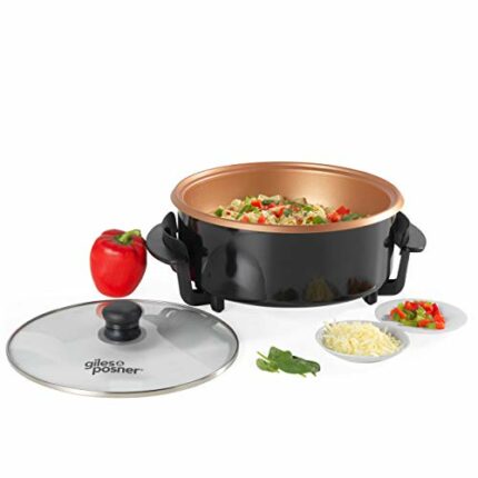 Giles & Posner EK4247 Electric Multi Cooker - 32cm Frying Pan with Glass Lid, Cool Touch, Family Size Multi Meal Maker, Detachable & Adjustable T