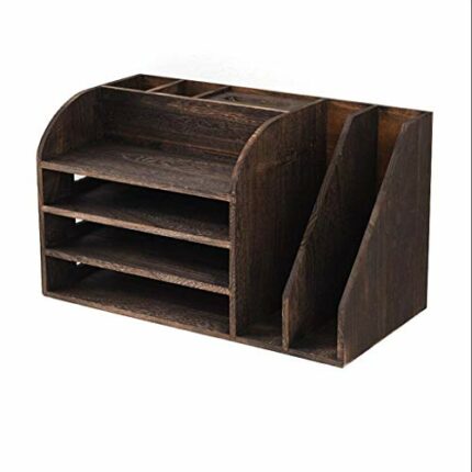 WXJLYZRCXK Bookcases Wood Desktop Bookshelf Desk Organizer Display Shelf Multi-Functional Pen Holder Box Home Office Supply Storage Rack Decorati