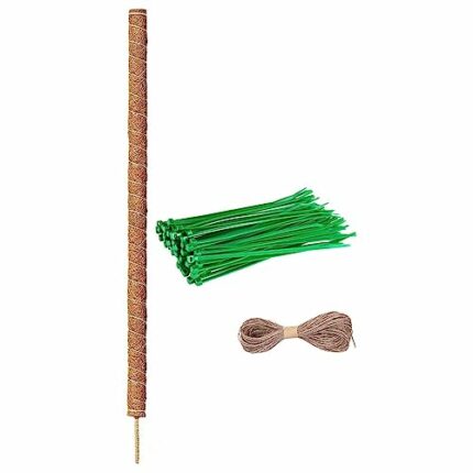 tallkeey Plant Moss Pole Monstera Pole Total Length 110cm, Extendable Coco Coir Totem Pole Plant Support, Monstera Plant Support for Indoor Climb