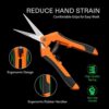 2 Pack Professional Pruning Shears, Trimming Scissors - Straight Tip, Gardening Hand Pruner Pruning Shear Stainless Steel Blades with Spring-Load