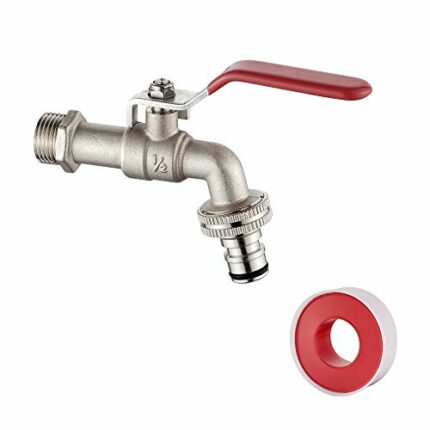 Ibergrif M22201-1 Garden Tap with Connector, G1/2" Inlet and G3/4" Outlet Outdoor Taps, Antifreeze -10 ℃, High Temperature Resistance 120 ℃ Singl