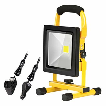 Beizkna 20W LED Work Light Rechargeable Super Bright 3000 Lumen Portable Battery Floodlight Waterproof Outdoor Security Light for Camping Hiking