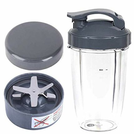 Accessory kit for Compatible with NutriBullet Replacement Part, Lids and Blade and 24OZ Cups for Compatible with Nutribullet Pro 600W/900W Series