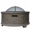 XJWWW-URG Fire Pit Outdoor BBQ Table Garden Firepit Wood Fireplace Heater Patio Deck Yard Suitable for Dining Party Camping and Garden Decoration