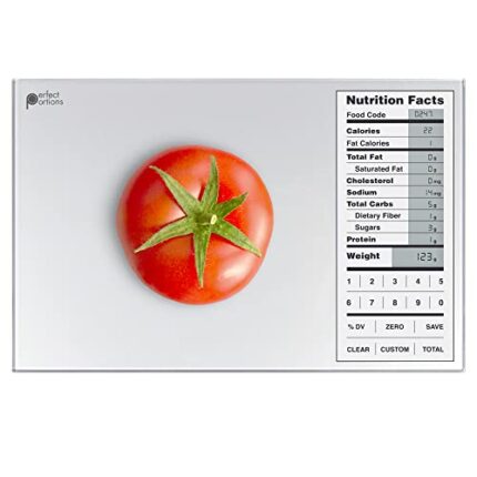 Greater Goods Perfect Portions Food Scale - for Weighing Nutritional Meals, Calculating Facts, and Portioning Snacks | Resolution in Grams or Pou