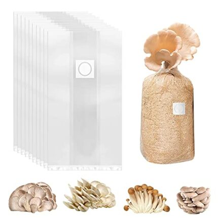 TANCUDER 20 PCS Mushroom Bags with Vents, Mushroom Grow Bags Autoclavable Mushroom Spawn Grow Bag Clear Breathable Mushroom Substrate Bag with 0.