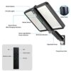 XilbDL Solar Lights Outdoor Garden, 218 LED Solar Garden Lights Solar Powered Waterproof Solar Security Lights Outdoor Motion Sensor 5 Modes 4400