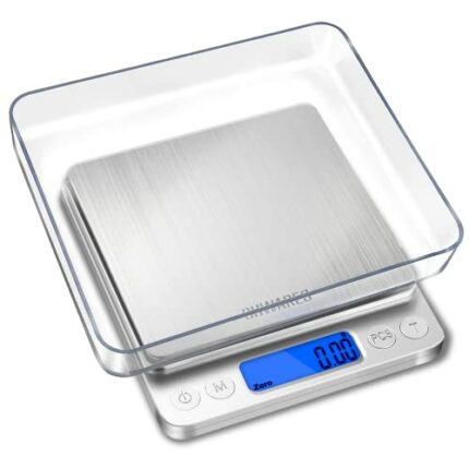 CHWARES Digital Kitchen Scales,USB Charging, 3Kg/0.1g Mini Food Scales, Electric Cooking Scales, Waterproof Digital Scale USB Rechargeable,LCD Di