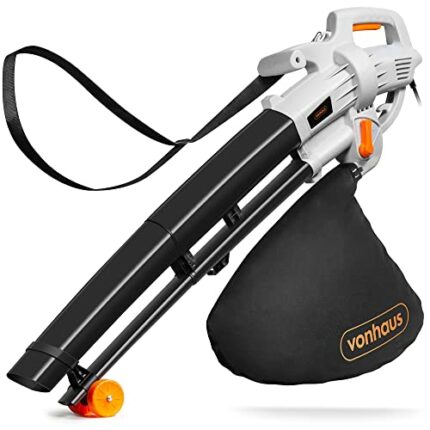 VonHaus Leaf Blower 3000W, Garden Vacuum for Clearing Patios & Gardens of Leaves & Other Waste, 10m Cable Reaches Whole Garden, Quality Garden Bl