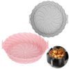 2 Pack Silicone Air Fryer Liner + 2PCS Heat Protective Gloves, 8-inch Air Fryer Liners Reusable Air Fryer Silicone Pot Basket for Ninja Dual Towe