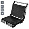 Venga! 2-in-1 Panini Grill and Table Grill, 180° Opening, 2200 W, Stainless Steel/Black, VG COG 3003 BS