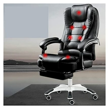 DINGZZ Office Chair Home Computer Chair PU Comfortable Swivel Gaming Chair Point Massage
