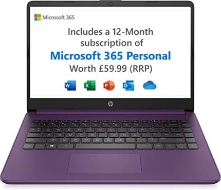 HP Stream Laptop PC 14s-fq0000sa | AMD Athlon 3020e Processor | 4GB RAM | 64GB eMMC | 14 inch HD 16:9 display | Windows 11 Home in S Mode OS | Bu
