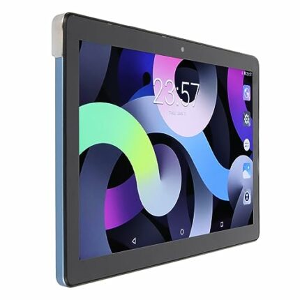 Aeun 5G WiFi Tablet, 4GB RAM 64GB ROM 100-240V 10.1 Inch Tablet USB Type C Port with Earphones for Android 12 for Learning (UK Plug)
