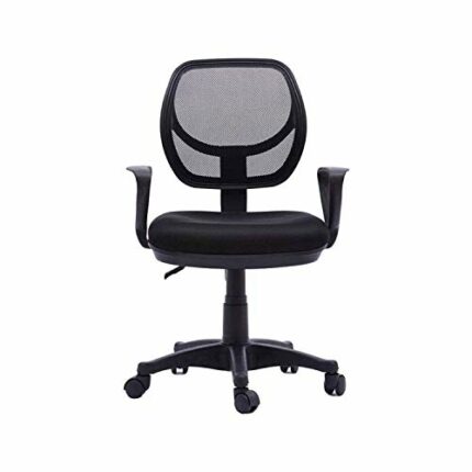 BZLSFHZ Round Back Office Chair Staff Student Dormitory Home Arched Computer Chair Mesh Lifting Swivel Chair Backrest Staff Chair
