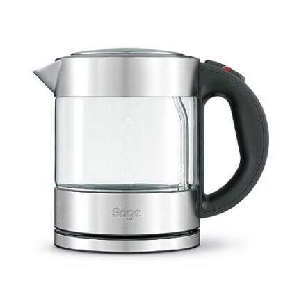 Sage The Compact Glass Kettle, 1 Litre, 2400 Watt, Glass/ Stainless Steel