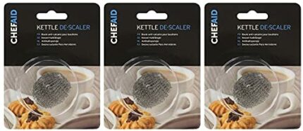 Chef Aid Stainless Steel Kettle Descaler, Remove and Prevent Limescale for Longer-Lasting Kettle,  Re-Usable Kettle Descaler Ball 3 Pack