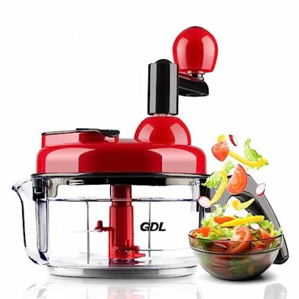 GDL Hand crank food processor chopper for vegetables fruits nuts with egg white separator