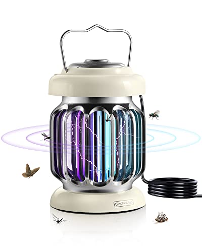 GeckoMan Hybrid Spectrum, Waterproof Switch, 15W Fly Zapper Electric Fly Killer Bug Zapper Mosquito Killer Lamp Insect Catcher Fruit Fly Trap for