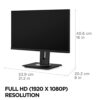 ViewSonic VG2456 24-inch 1080p HD Docking Monitor featuring USB Type-C, Ethernet, Dual Integrated Speakers, Ergonomics, 3x USB-A, DisplayPort and