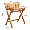 ZXYWW Wooden Computer Desk with Drawers, Folding Compact Study Desk Writing Desk, Computer Workstation Ideal for Home & Office