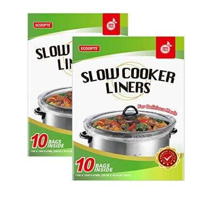 ECOOPTS Slow Cooker Liners by ECOOPTS | Small Cooking Bags Fit 1-3 Quarts (20)