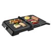 Venga! 2-in-1 Panini Grill and Table Grill, 180° Opening, 2200 W, Stainless Steel/Black, VG COG 3003 BS
