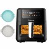 5.5 Liter Digital Air Fryer | Transparent cooking window | Air Fryer |Touch screen design| 8 Cooking Presets | Adjustable Temperature |1500W|Come
